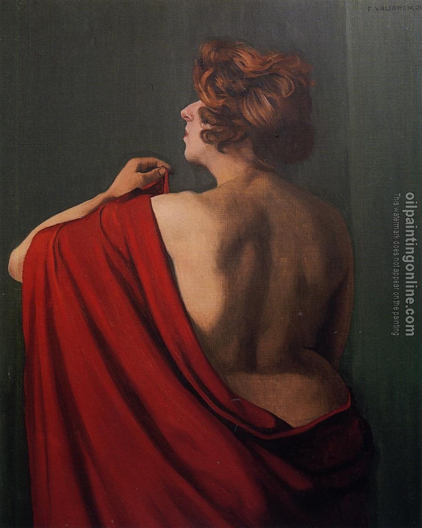Felix Vallotton - Woman with Red Shawl